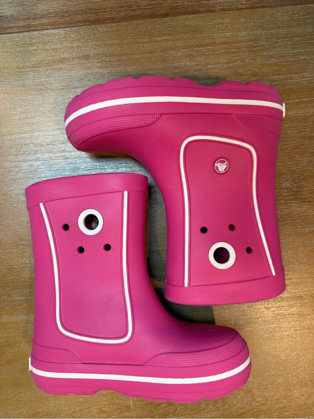 CROCS Kids Jaunt Shorty Rain Boots‎ Pink Size 2